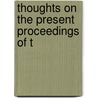 Thoughts On The Present Proceedings Of T door Onbekend