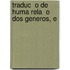 Traduc  O De Huma Rela  O Dos Generos, E