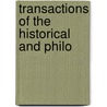 Transactions Of The Historical And Philo door William Henry Harrison