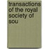 Transactions Of The Royal Society Of Sou