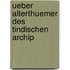 Ueber Alterthuemer Des Tindischen Archip