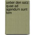 Ueber Den Satz: Quae Ad Agendum Sunt Tem