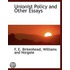 Unionist Policy And Other Essays