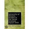 University Of Illinoins Studies In The S by John William Lloyd