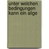 Unter Welchen Bedingungen Kann Ein Allge