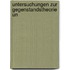 Untersuchungen Zur Gegenstandstheorie Un