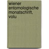 Wiener Entomologische Monatschrift, Volu door Onbekend