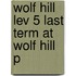 Wolf Hill Lev 5 Last Term At Wolf Hill P