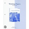 Working Papers To Accompany Fundamentals door Sir Fred Phillips