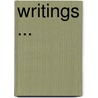 Writings ... door Edwards Amasa Parks