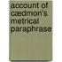 Account Of Cædmon's Metrical Paraphrase