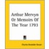 Arthur Mervyn Or Memoirs Of The Year 1793