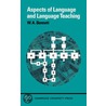 Aspects Of Language And Language Teaching door W.A. Bennett
