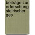 Beiträge Zur Erforschung Steirischer Ges