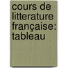 Cours De Litterature Française: Tableau door Villemain