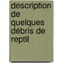 Description De Quelques Débris De Reptil