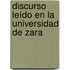 Discurso Leído En La Universidad De Zara