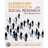 Elementary Statistics for Social Research by James Alan Fox