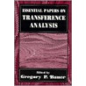 Essential Papers On Transference Analysis door Gregory P. Bauer