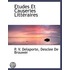 Etudes Et Causeries Littéraires