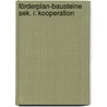 Förderplan-Bausteine Sek. I: Kooperation door Rainer Franzen