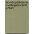 Homöopathische Vierteljahrschrift, Volum