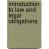 Introduction To Law And Legal Obligations door Onbekend