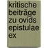 Kritische Beiträge Zu Ovids Epistulae Ex