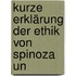 Kurze Erklärung Der Ethik Von Spinoza Un