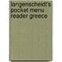 Langenscheidt's Pocket Menu Reader Greece