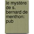 Le Mystère De S. Bernard De Menthon: Pub