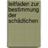 Leitfaden Zur Bestimmung Der Schädlichen