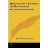 Memorials Of A Residence On The Continent by Richard Monckton Milnes