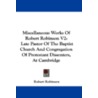 Miscellaneous Works of Robert Robinson V2 by Robert Robinson