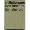 Mitteilungen Des Instituts Für  Sterreic door sterr Universit T. Wie