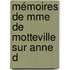 Mémoires De Mme De Motteville Sur Anne D