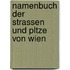 Namenbuch Der Strassen Und Pltze Von Wien