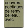 Oeuvres Poétiques De Remy Belleau, Avec by Remy Belleau