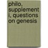 Philo, Supplement I, Questions on Genesis