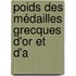 Poids Des Médailles Grecques D'Or Et D'a