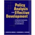 Policy Analysis For Effective Development