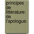 Principes De Littérature: De L'Apologue.