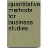 Quantitative Methods For Business Studies door Richard Thomas