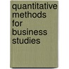 Quantitative Methods For Business Studies by Richard Thomas