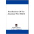 Recollections of the American War 1812-14