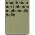 Repertorium Der Höheren Mathematik Defin