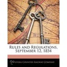 Rules And Regulations, September 12, 1854 by Company Eastern Countie