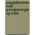 Sagabibliothek Med Anmærkninger Og Indle