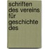 Schriften Des Vereins Für Geschichte Des