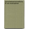 Sprachwissenschaftliche # Und Recensienen by Heymann Steinthal